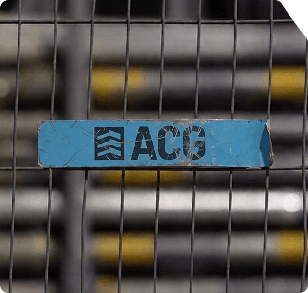 ACG signage fixed to a construction site hoarding