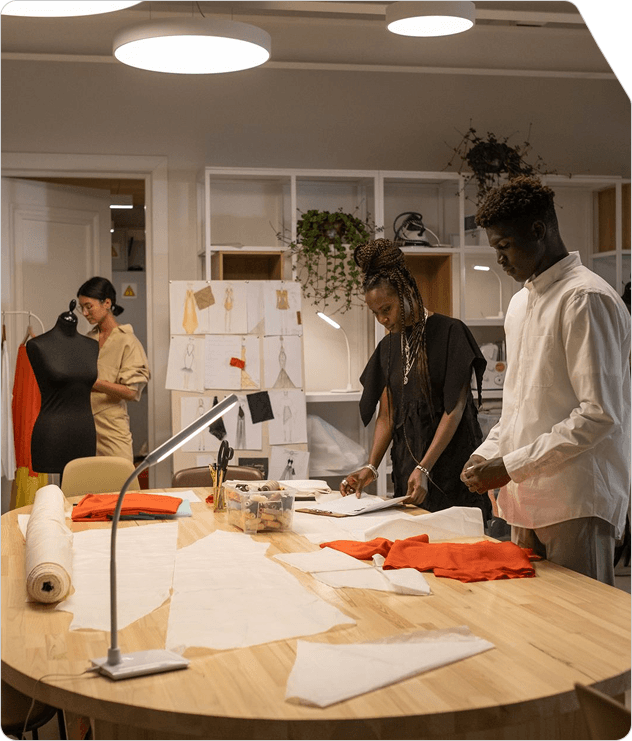 Studio team working through a brand strategy session